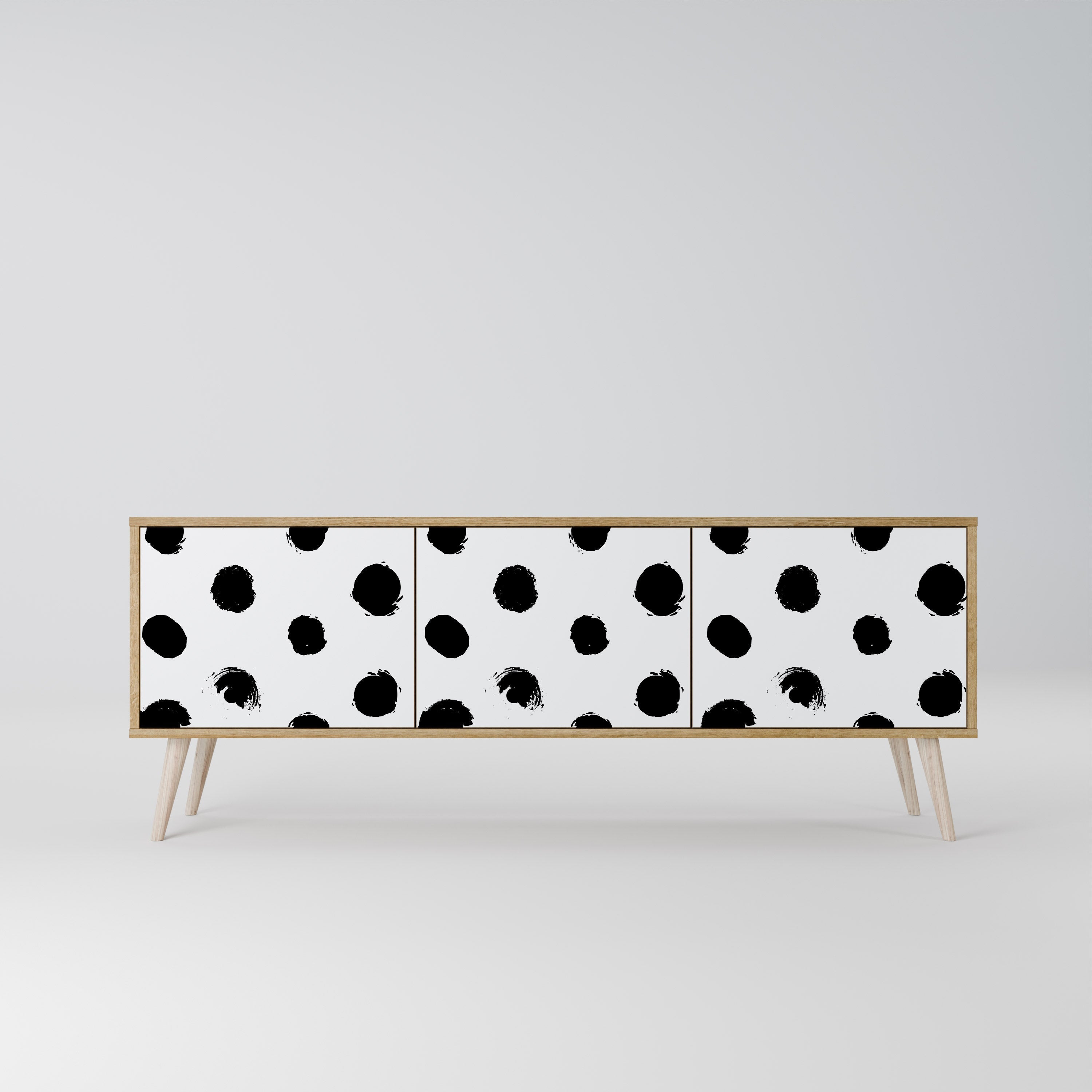 SLIPPING MINUTES Móvel de TV com 3 Portas em Efeito Carvalho