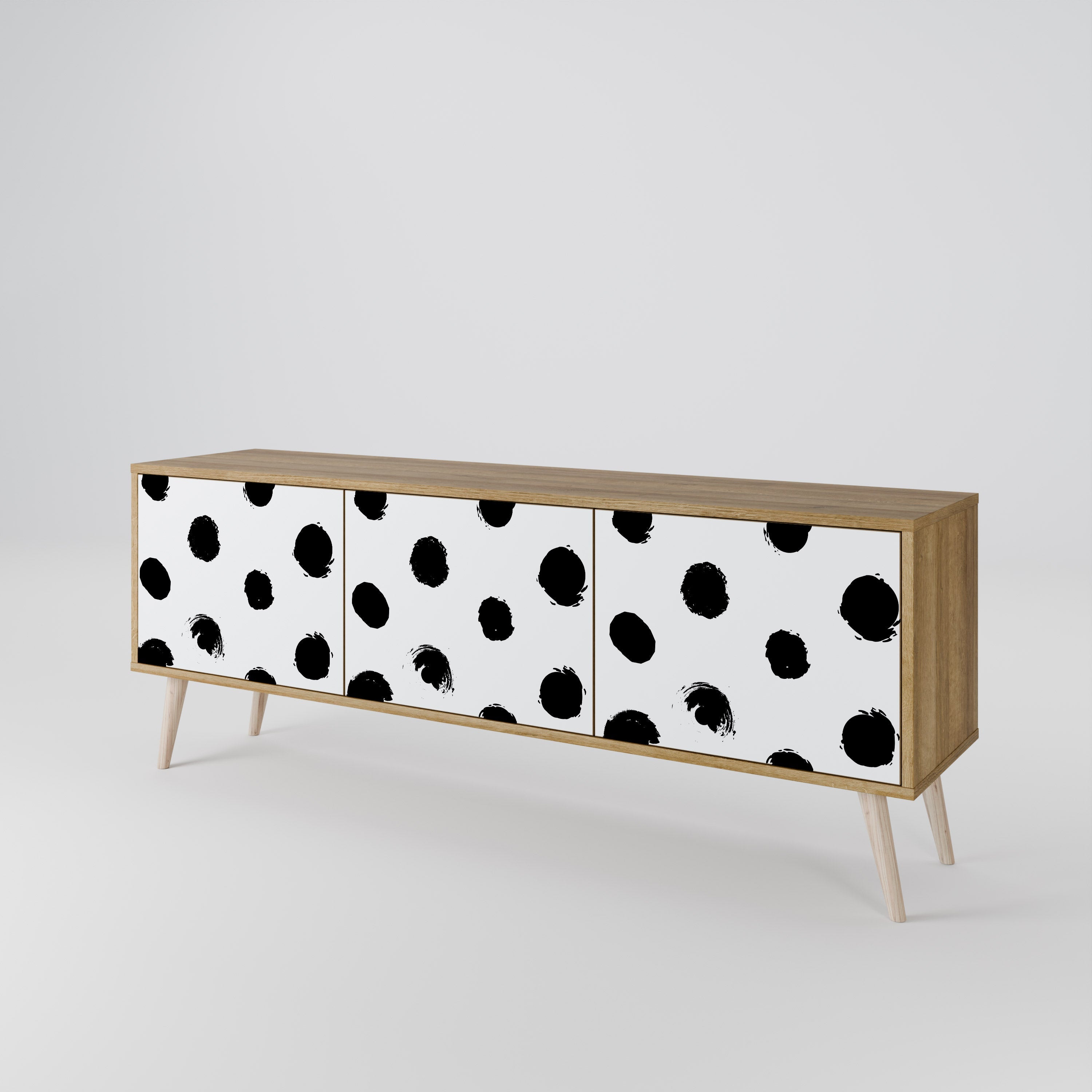 SLIPPING MINUTES Móvel de TV com 3 Portas em Efeito Carvalho