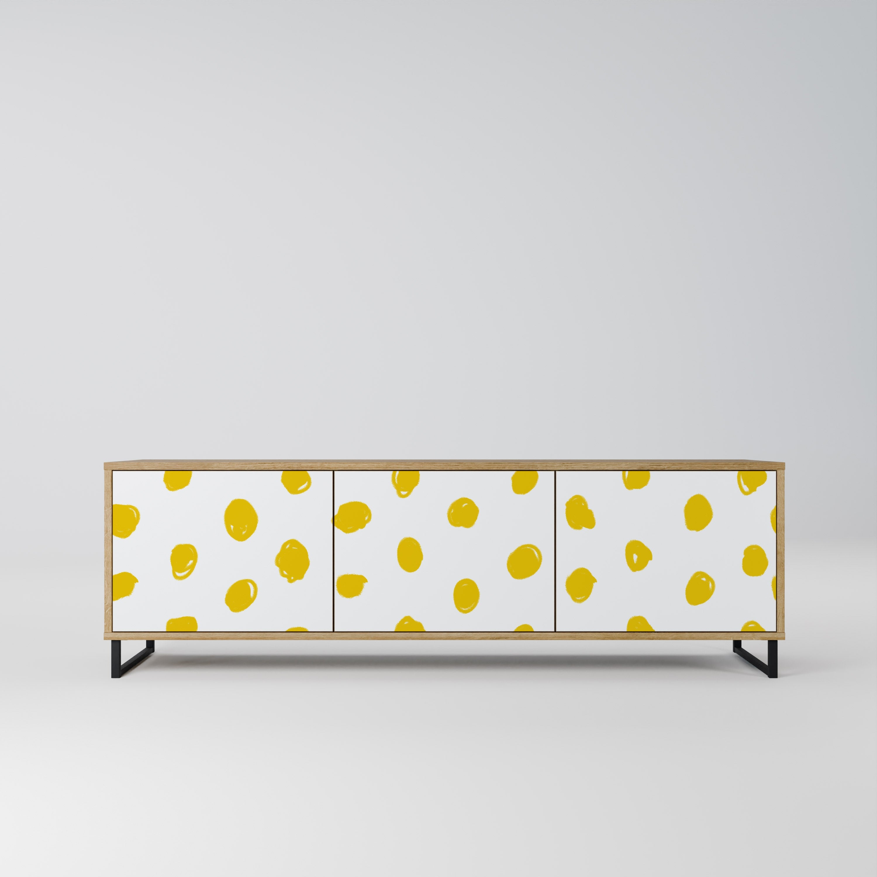 RADIANT REVERIE Móvel de TV com 3 Portas em Efeito Carvalho