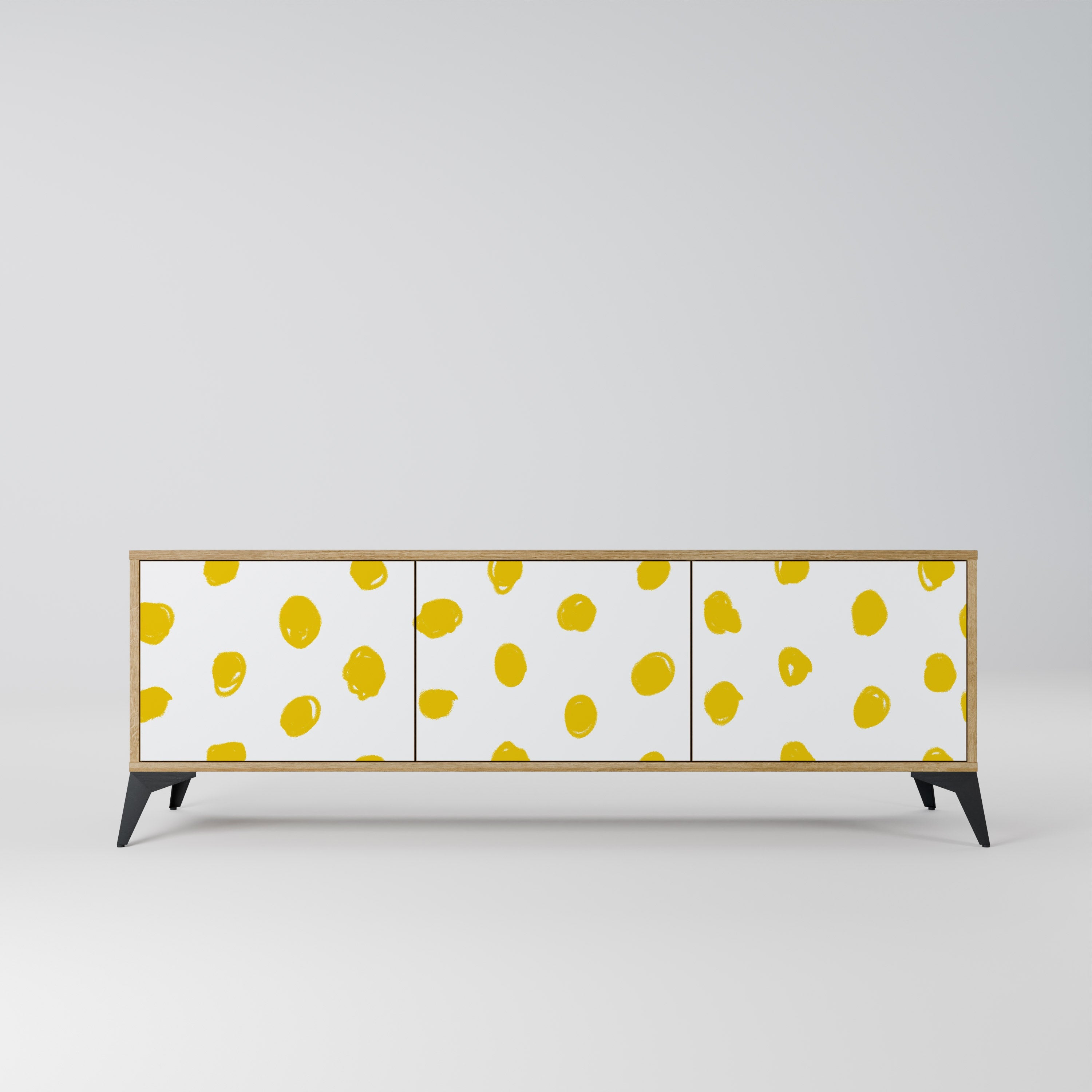 RADIANT REVERIE Móvel de TV com 3 Portas em Efeito Carvalho