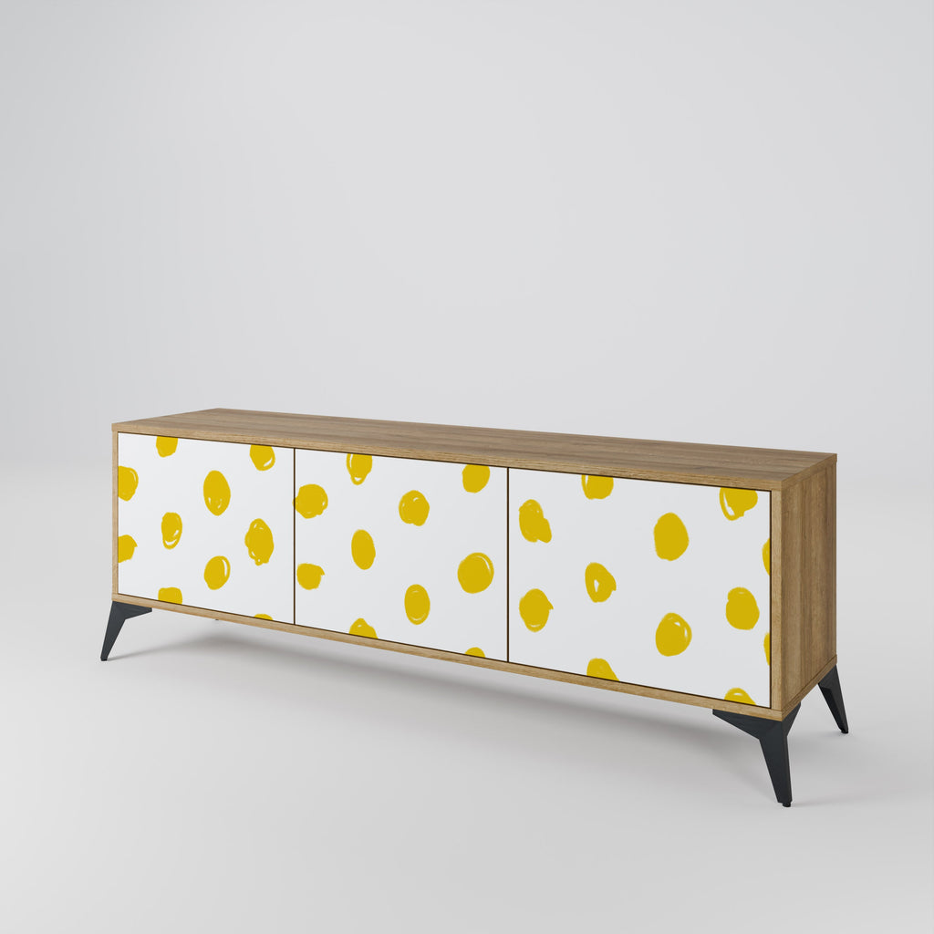 RADIANT REVERIE Móvel de TV com 3 Portas em Efeito Carvalho