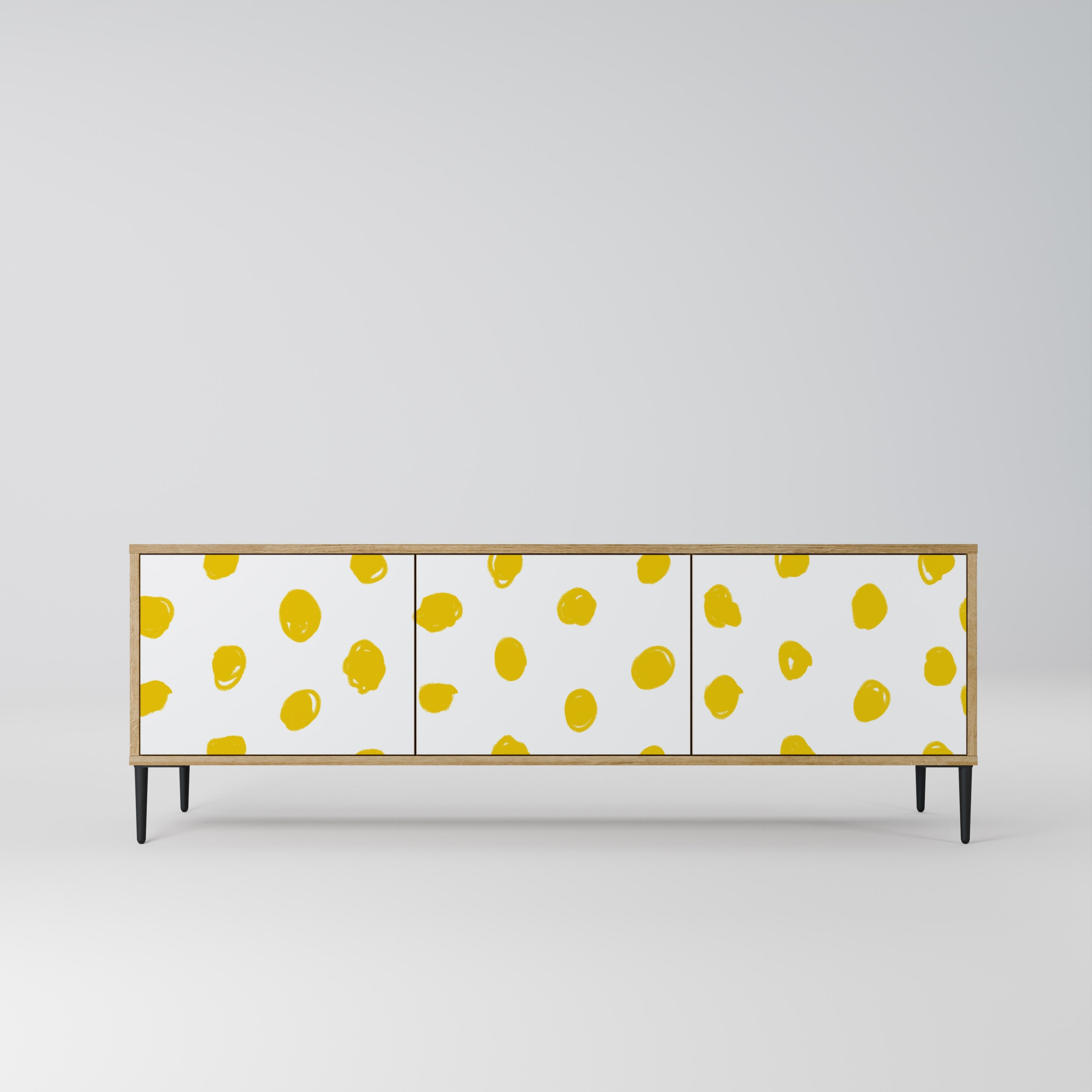 RADIANT REVERIE Móvel de TV com 3 Portas em Efeito Carvalho