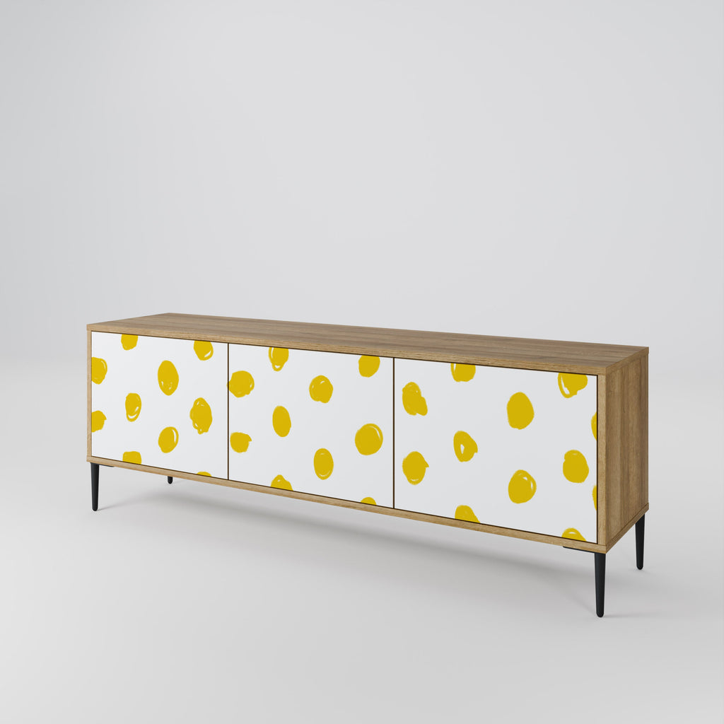 RADIANT REVERIE Móvel de TV com 3 Portas em Efeito Carvalho