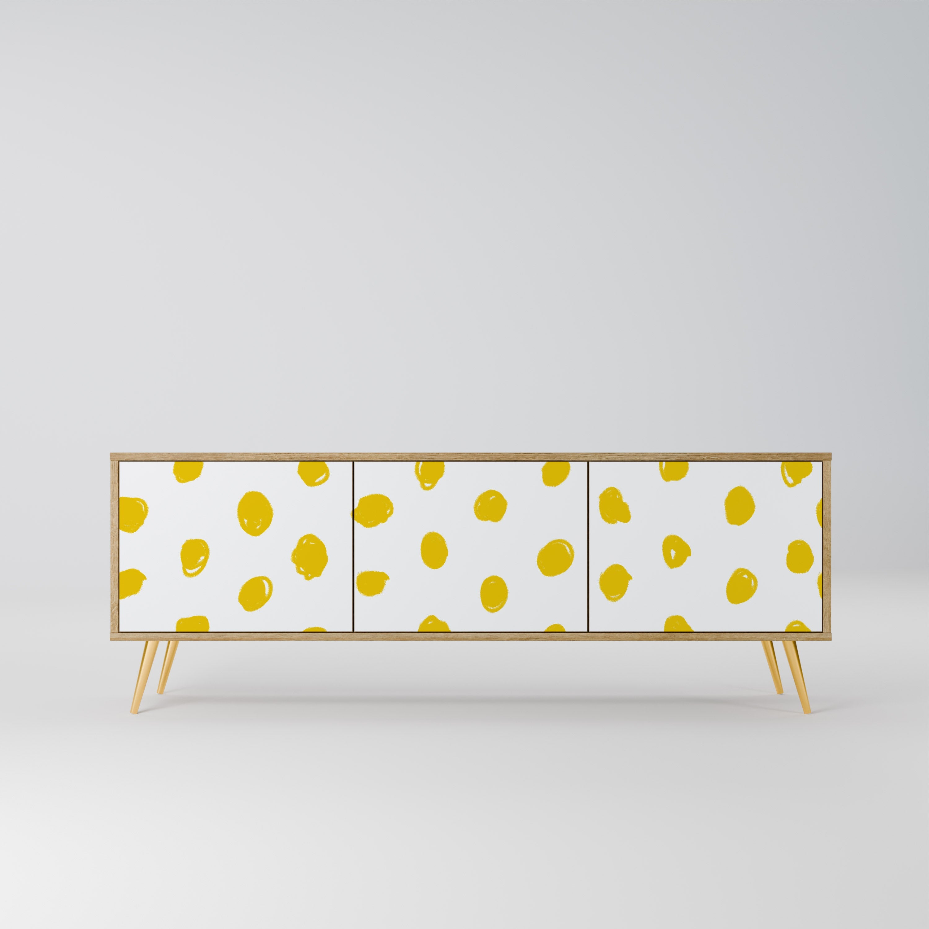 RADIANT REVERIE Móvel de TV com 3 Portas em Efeito Carvalho