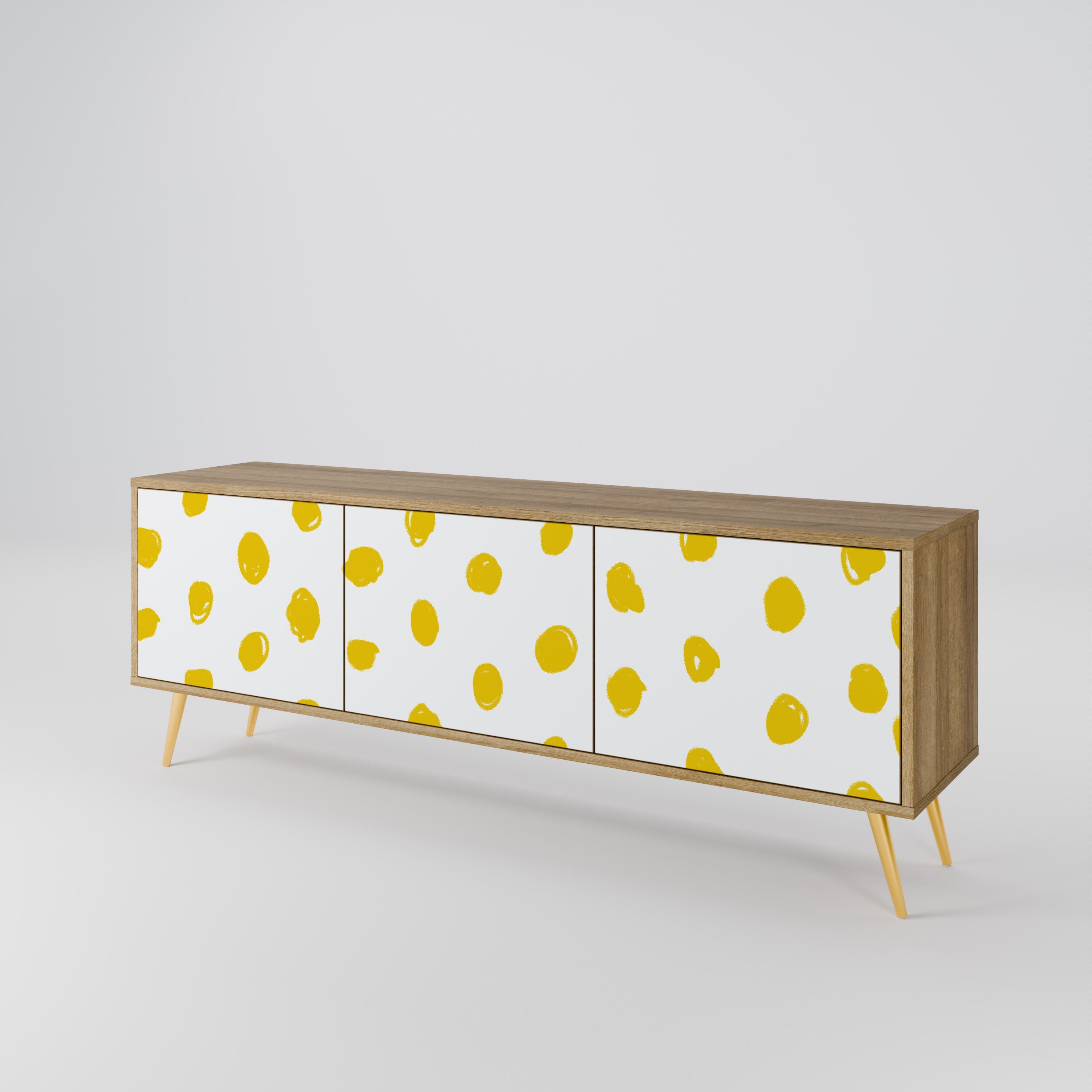 RADIANT REVERIE Móvel de TV com 3 Portas em Efeito Carvalho