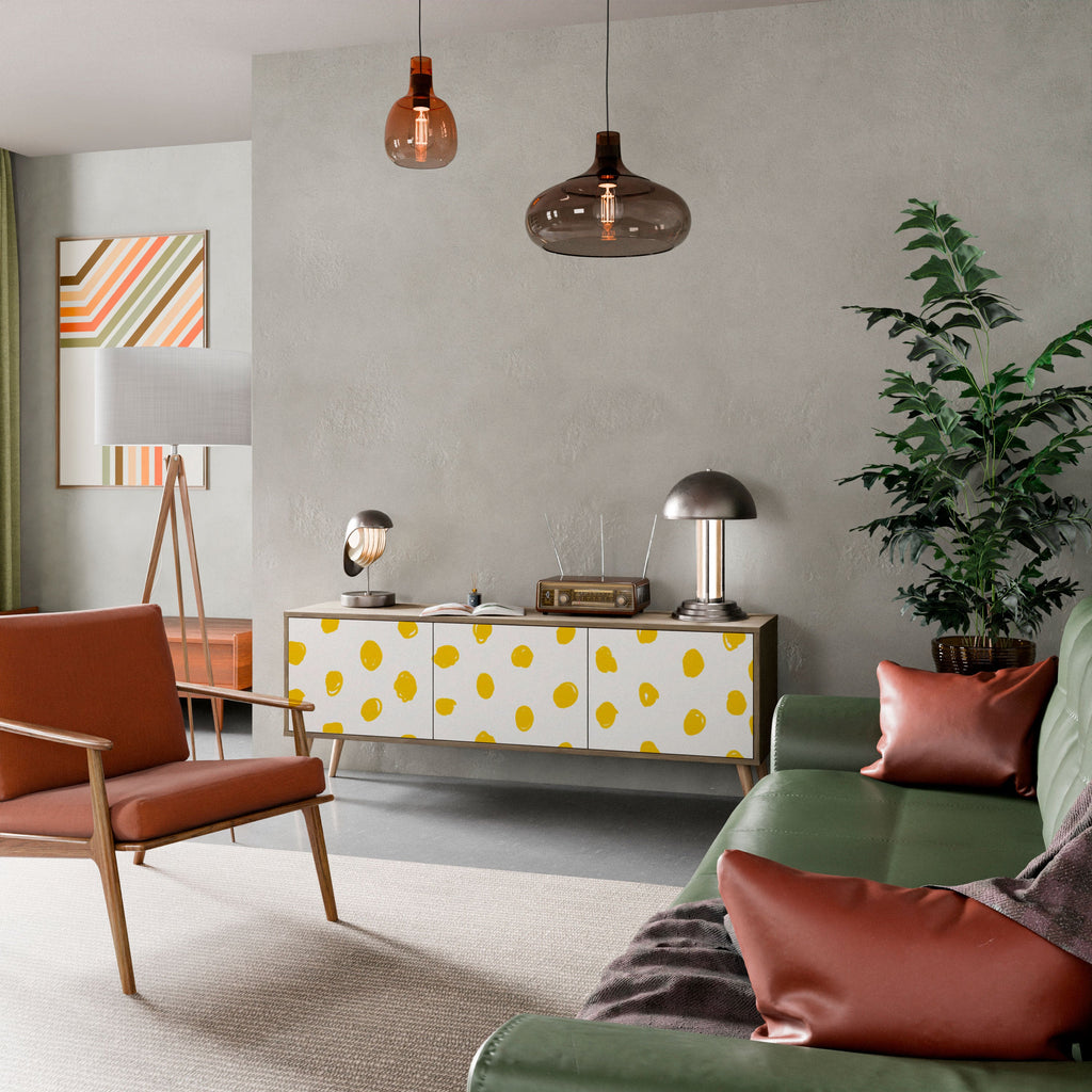 RADIANT REVERIE Móvel de TV com 3 Portas em Efeito Carvalho