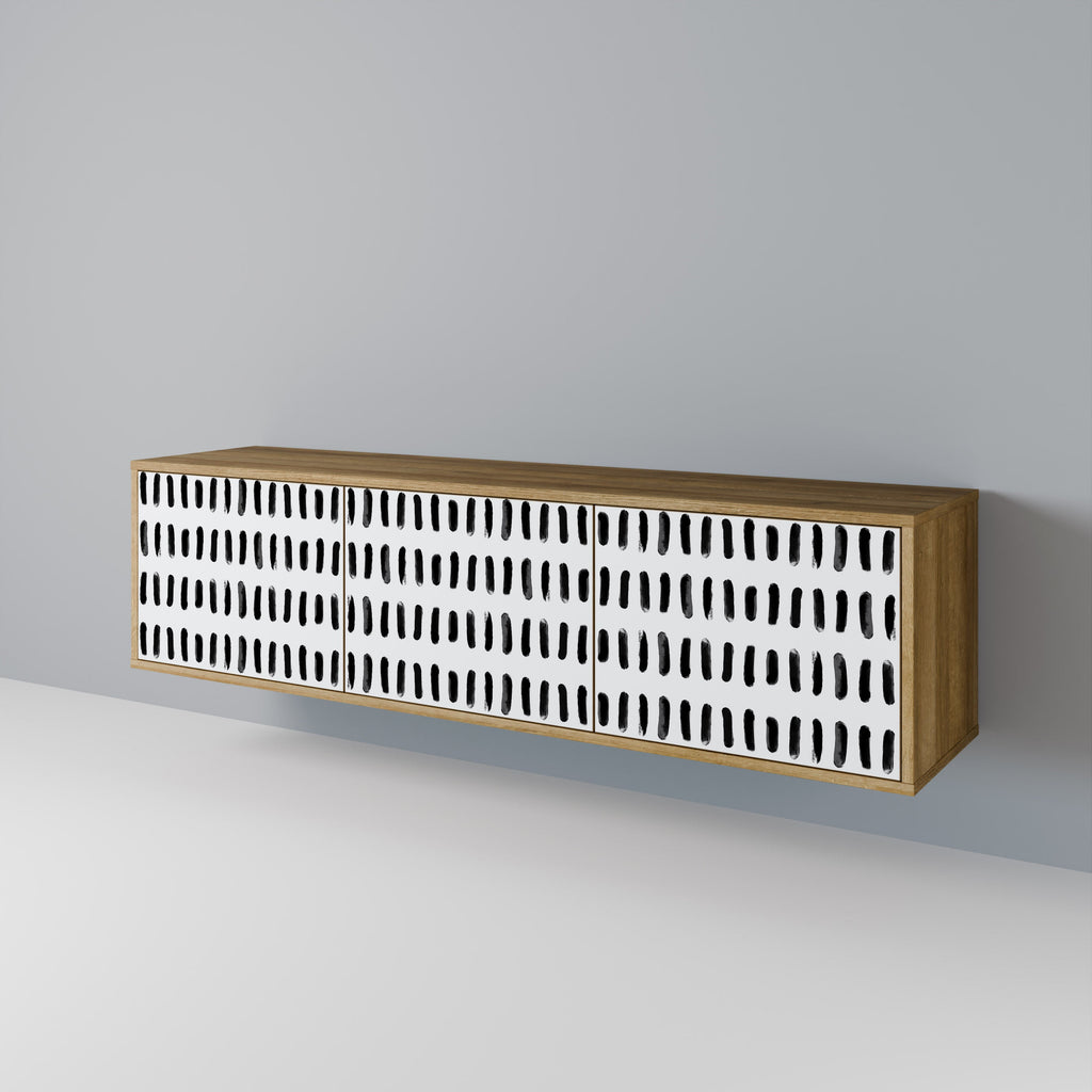 NIGHTY MELODIES Móvel de TV com 3 Portas em Efeito Carvalho