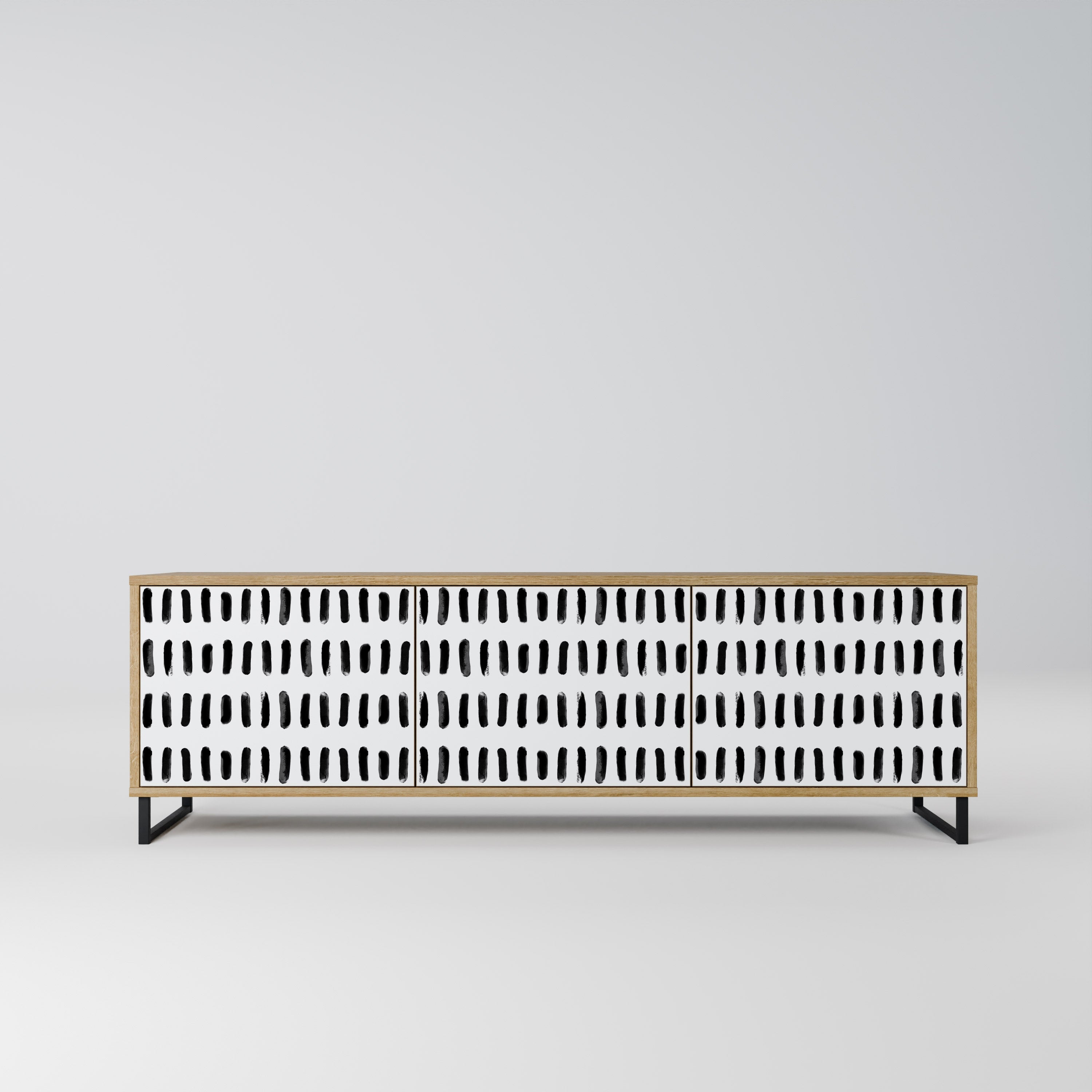 NIGHTY MELODIES Móvel de TV com 3 Portas em Efeito Carvalho