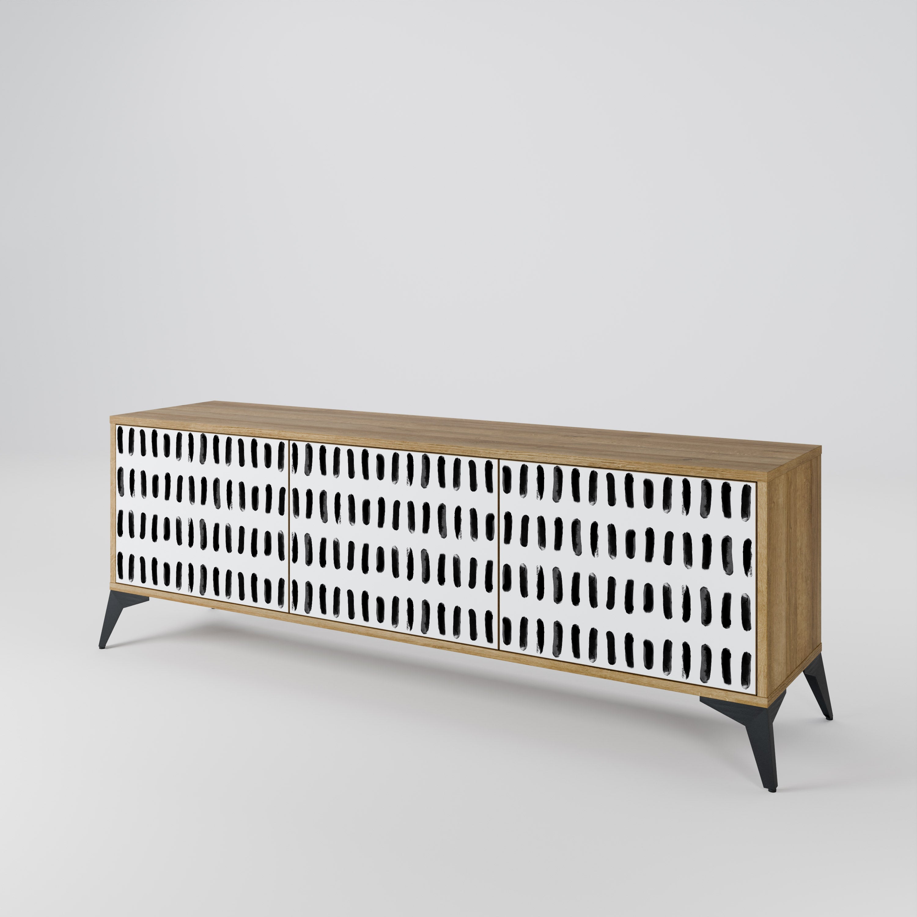 NIGHTY MELODIES Móvel de TV com 3 Portas em Efeito Carvalho