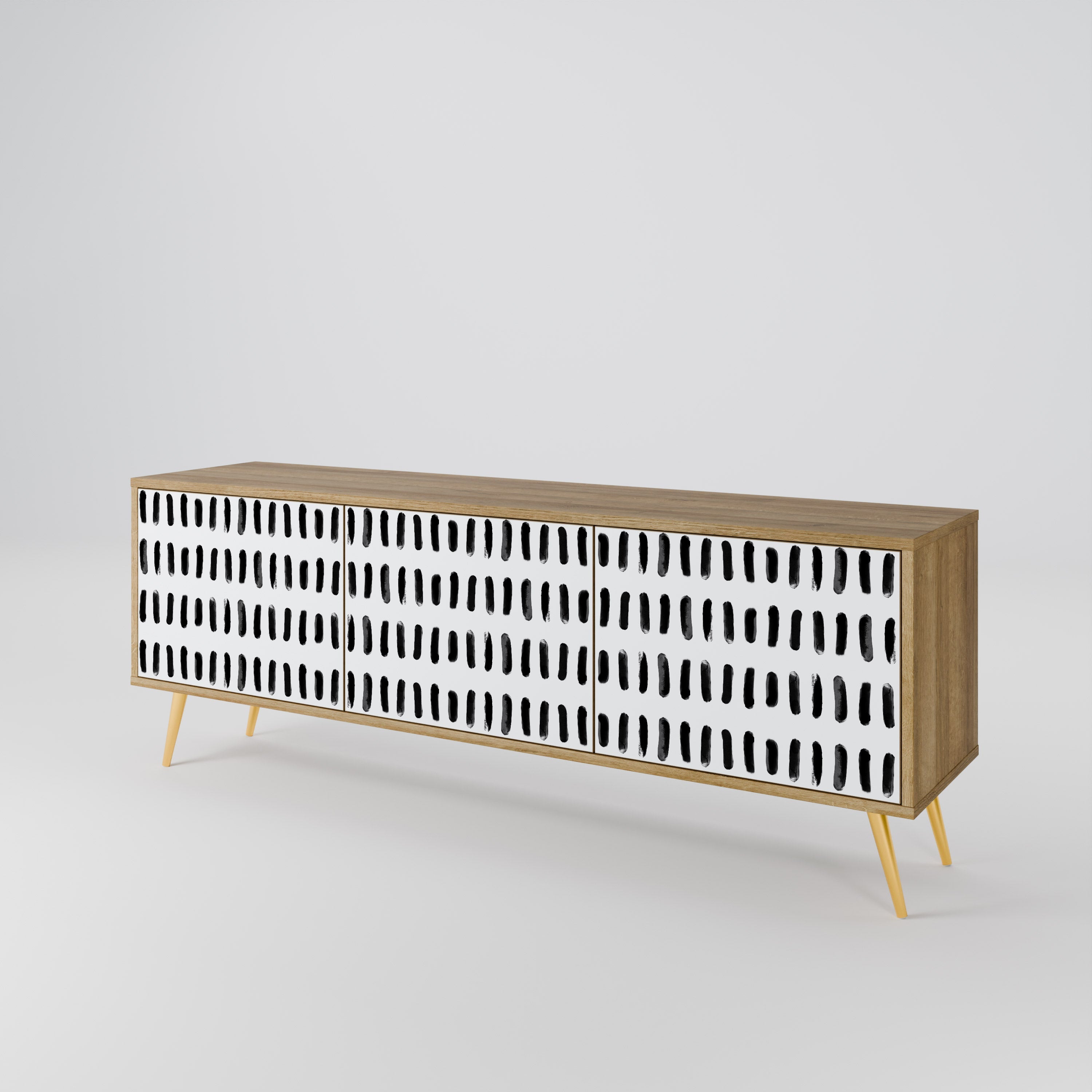 NIGHTY MELODIES Móvel de TV com 3 Portas em Efeito Carvalho