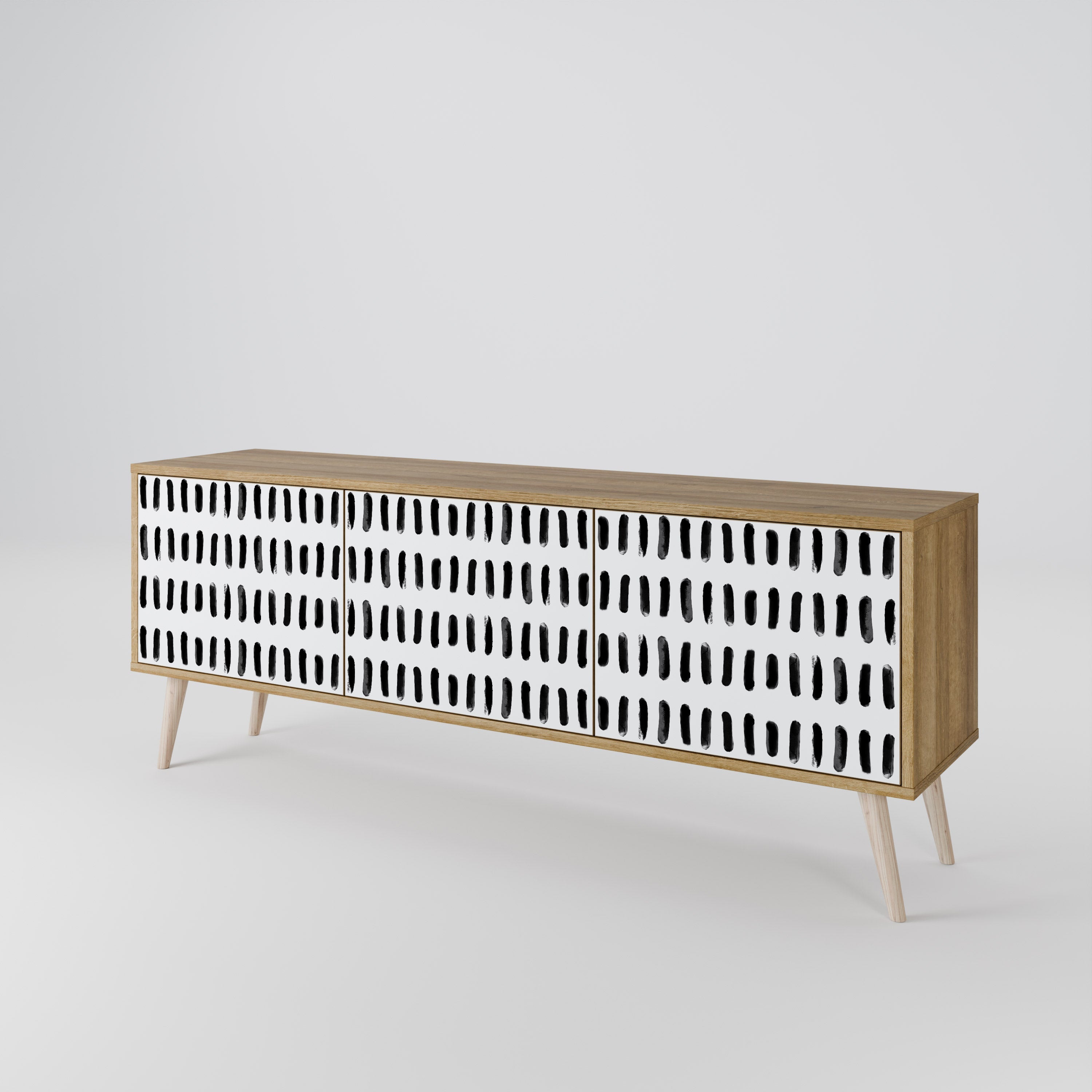 NIGHTY MELODIES Móvel de TV com 3 Portas em Efeito Carvalho