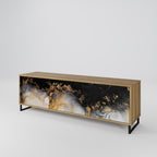 MARBLE OF TOMMORROW Móvel de TV com 3 Portas em Efeito Carvalho