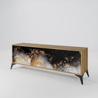MARBLE OF TOMMORROW Móvel de TV com 3 Portas em Efeito Carvalho