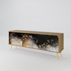 MARBLE OF TOMMORROW Móvel de TV com 3 Portas em Efeito Carvalho