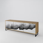 MONOCHROME MIRAGE Móvel de TV com 3 Portas em Efeito Carvalho