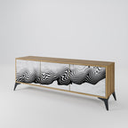 MONOCHROME MIRAGE Móvel de TV com 3 Portas em Efeito Carvalho