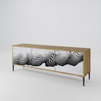 MONOCHROME MIRAGE Móvel de TV com 3 Portas em Efeito Carvalho