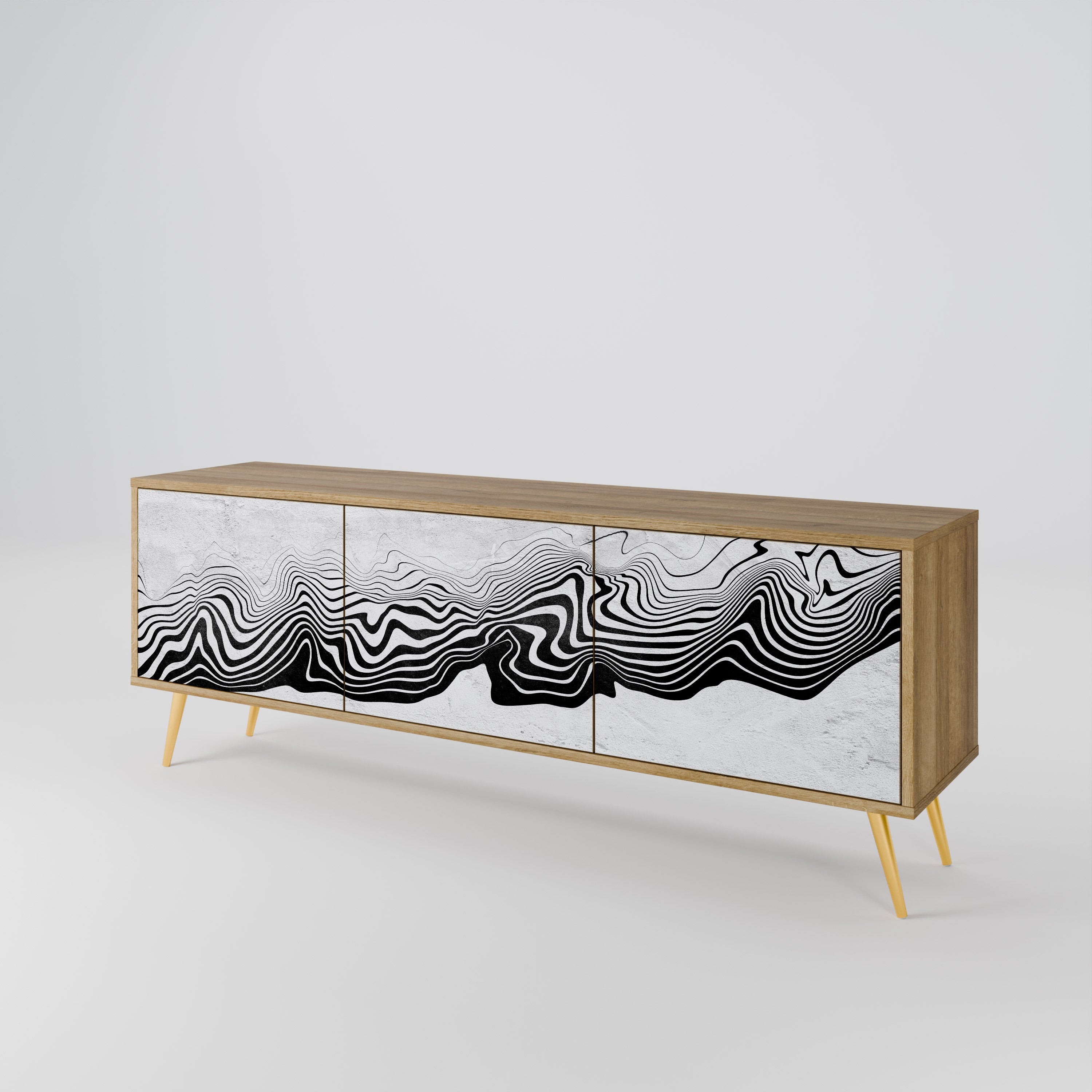 MONOCHROME MIRAGE 3-Door TV Cabinet