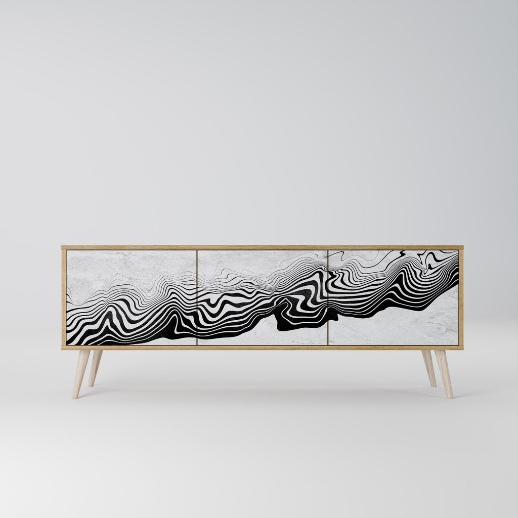 MONOCHROME MIRAGE Móvel de TV com 3 Portas em Efeito Carvalho