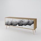 MONOCHROME MIRAGE Móvel de TV com 3 Portas em Efeito Carvalho