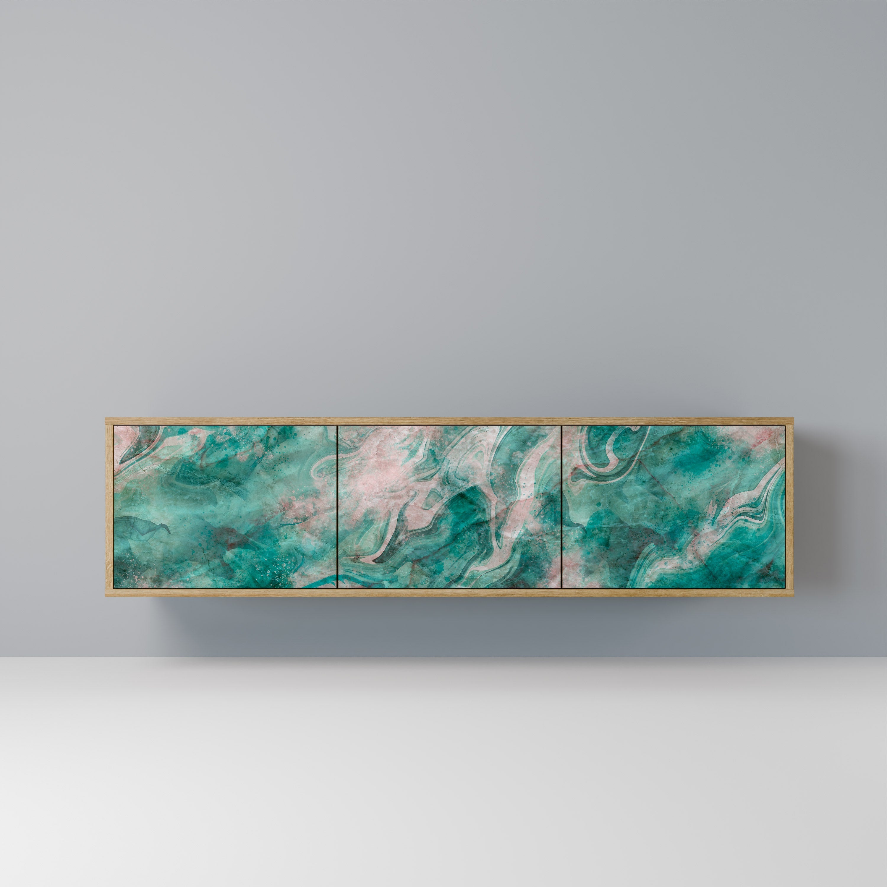 ABSTRACT ALCHEMY Móvel de TV com 3 Portas em Efeito Carvalho