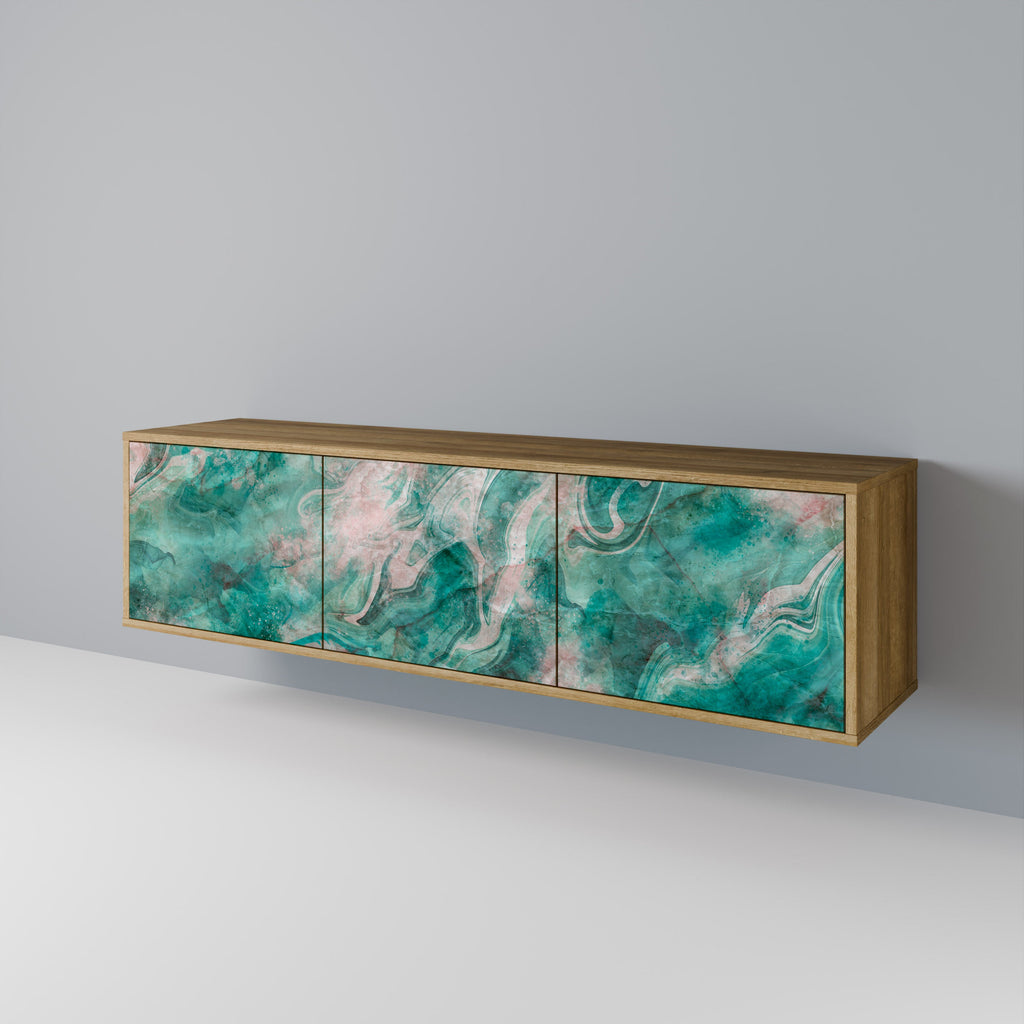 ABSTRACT ALCHEMY Móvel de TV com 3 Portas em Efeito Carvalho