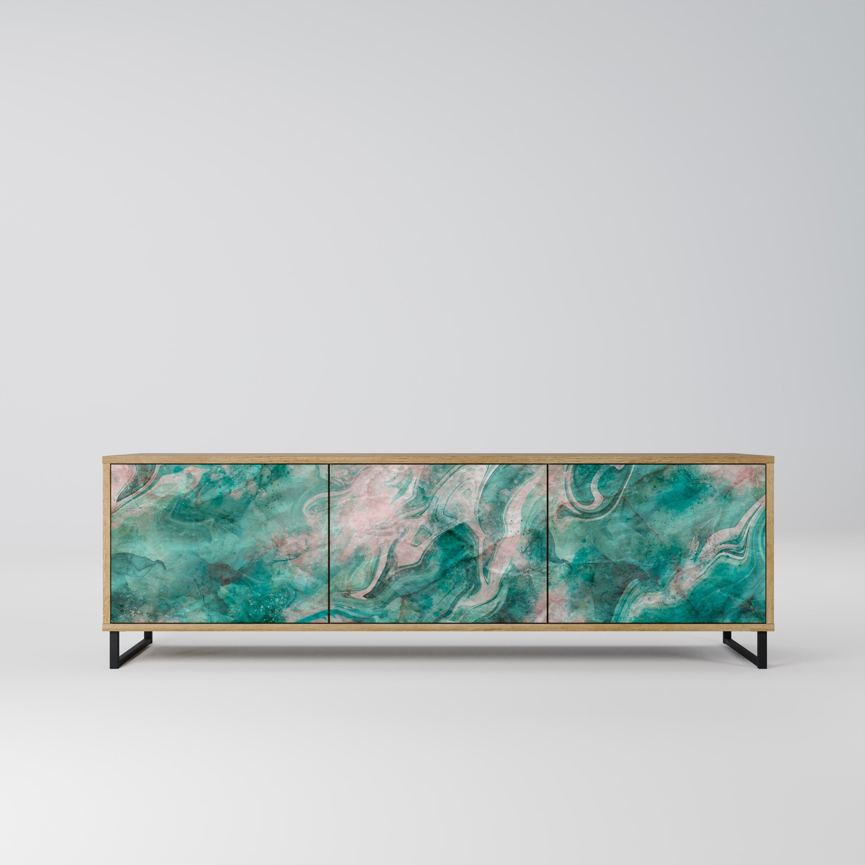 ABSTRACT ALCHEMY Móvel de TV com 3 Portas em Efeito Carvalho