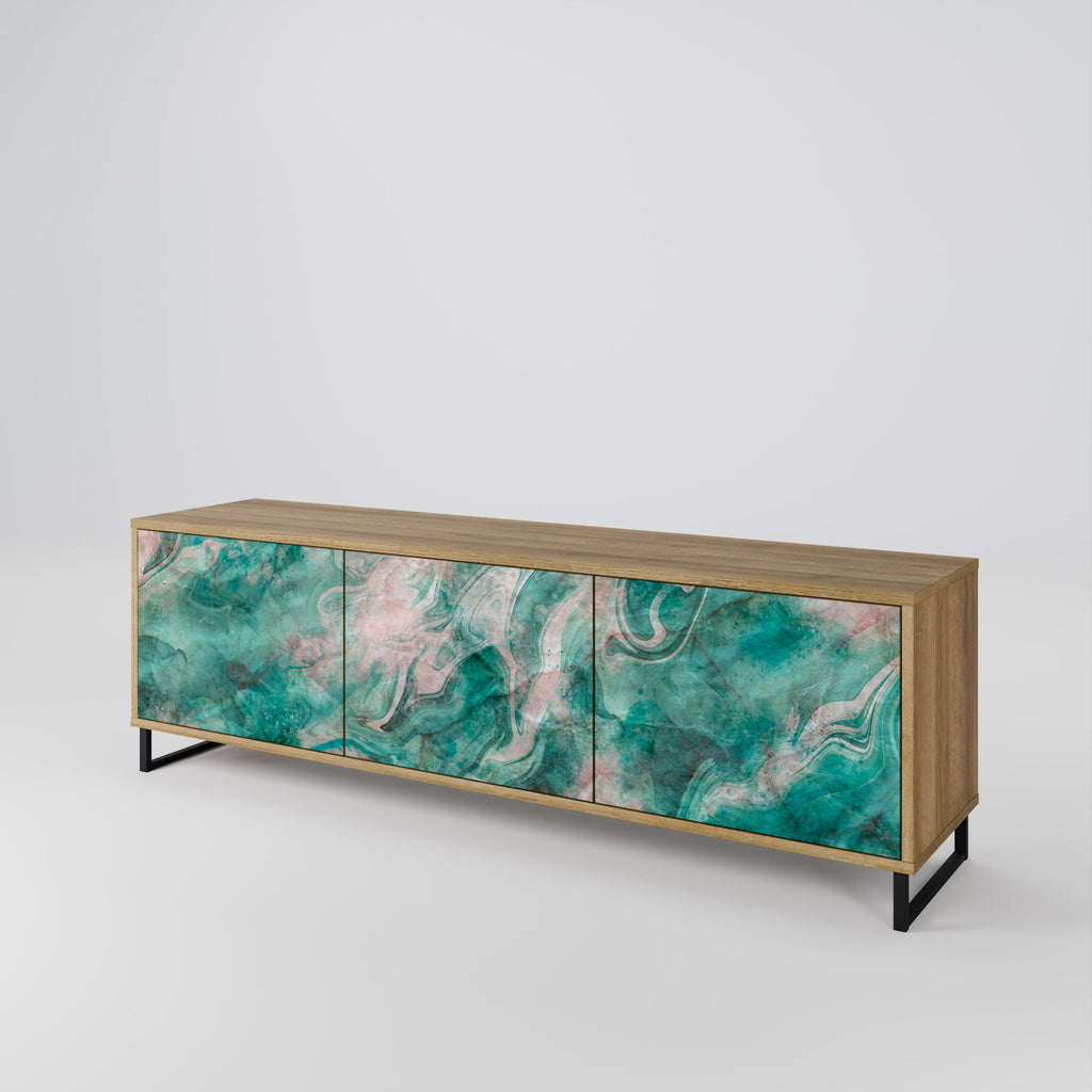 ABSTRACT ALCHEMY Móvel de TV com 3 Portas em Efeito Carvalho