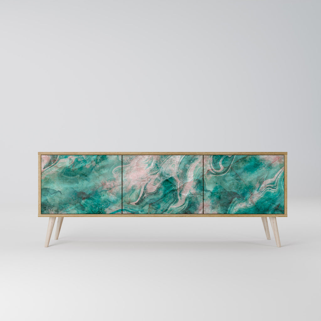 ABSTRACT ALCHEMY Móvel de TV com 3 Portas em Efeito Carvalho