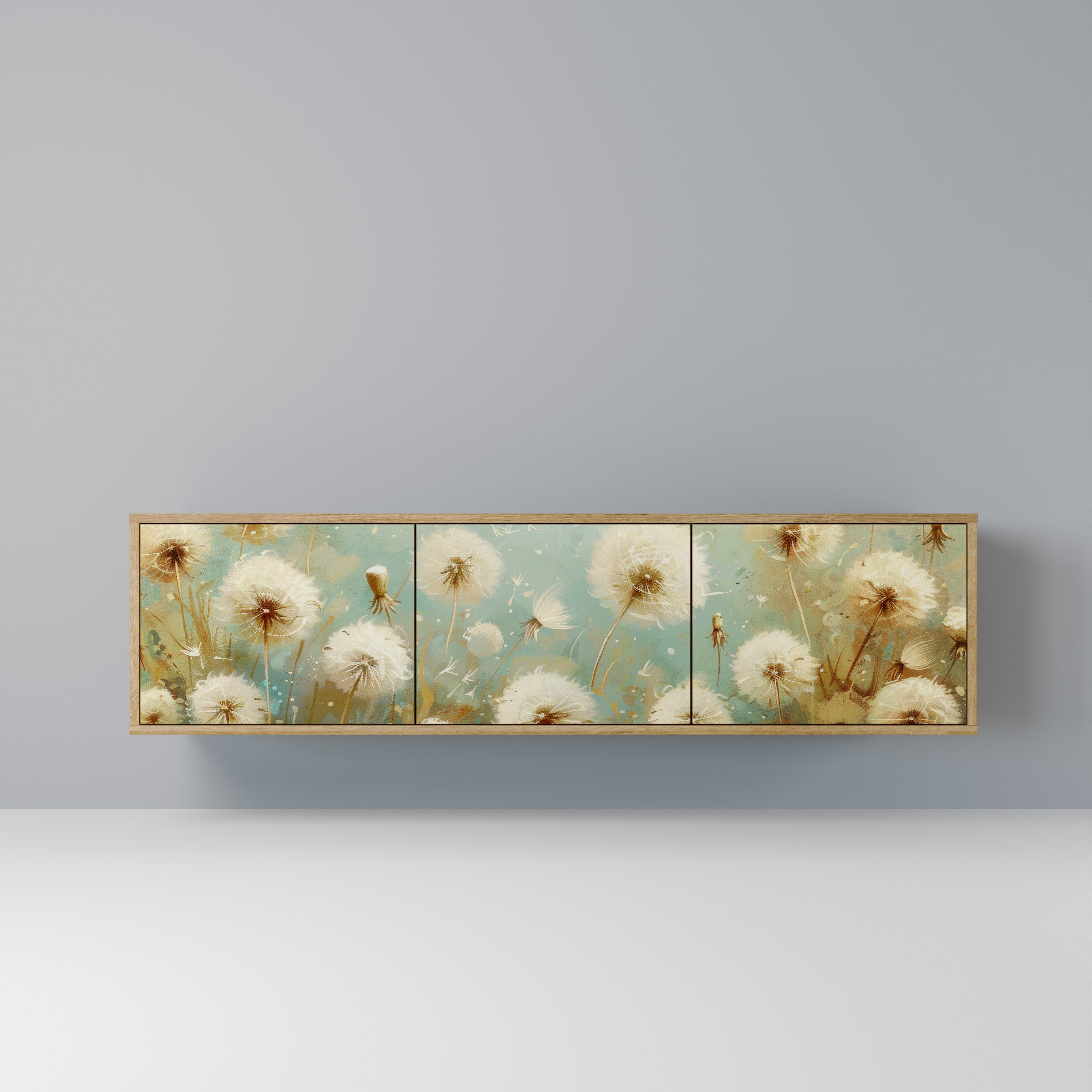 DREAMY MEADOW Móvel de TV com 3 Portas em Efeito Carvalho