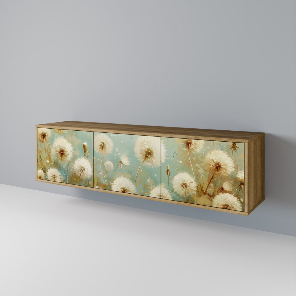 DREAMY MEADOW Móvel de TV com 3 Portas em Efeito Carvalho