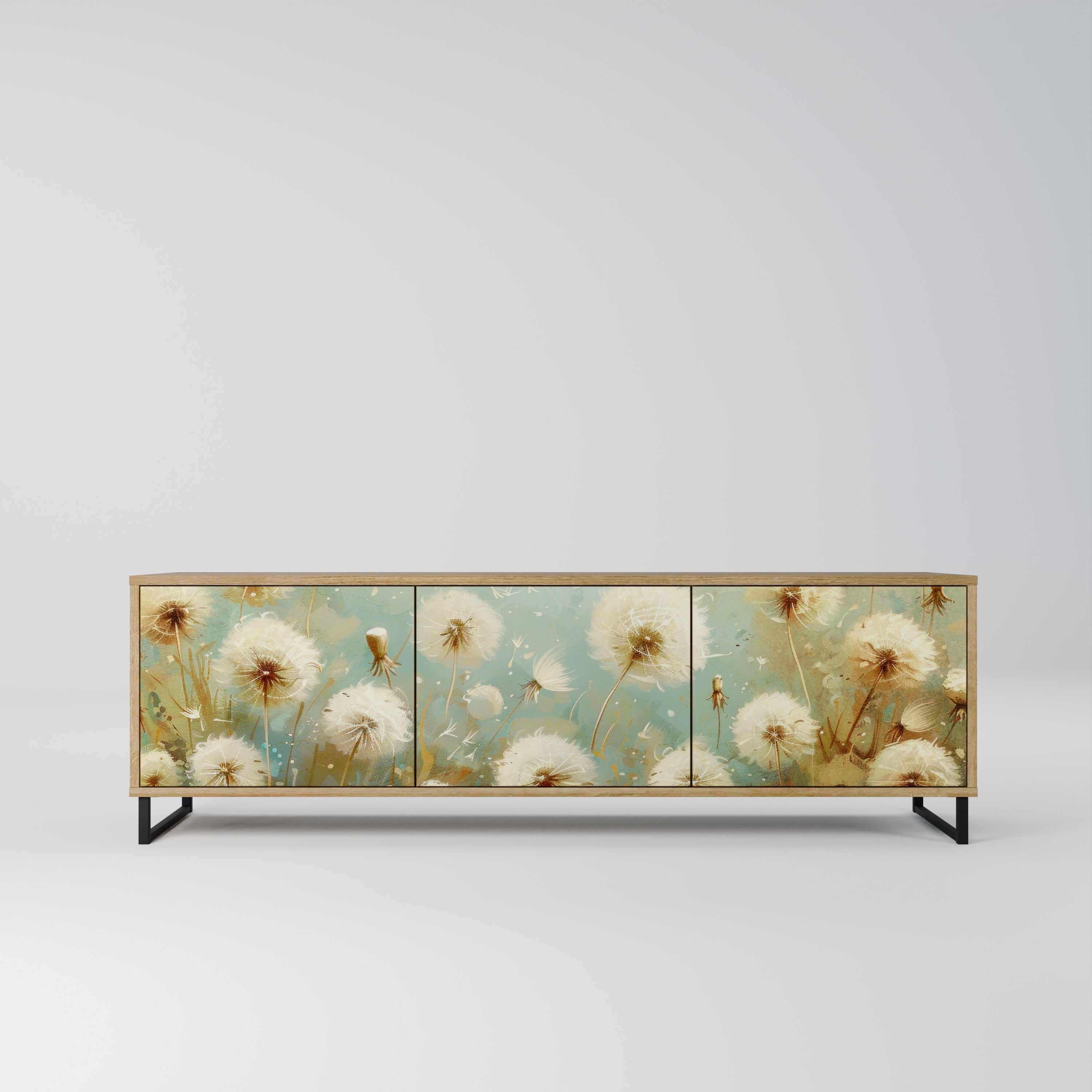 DREAMY MEADOW Móvel de TV com 3 Portas em Efeito Carvalho