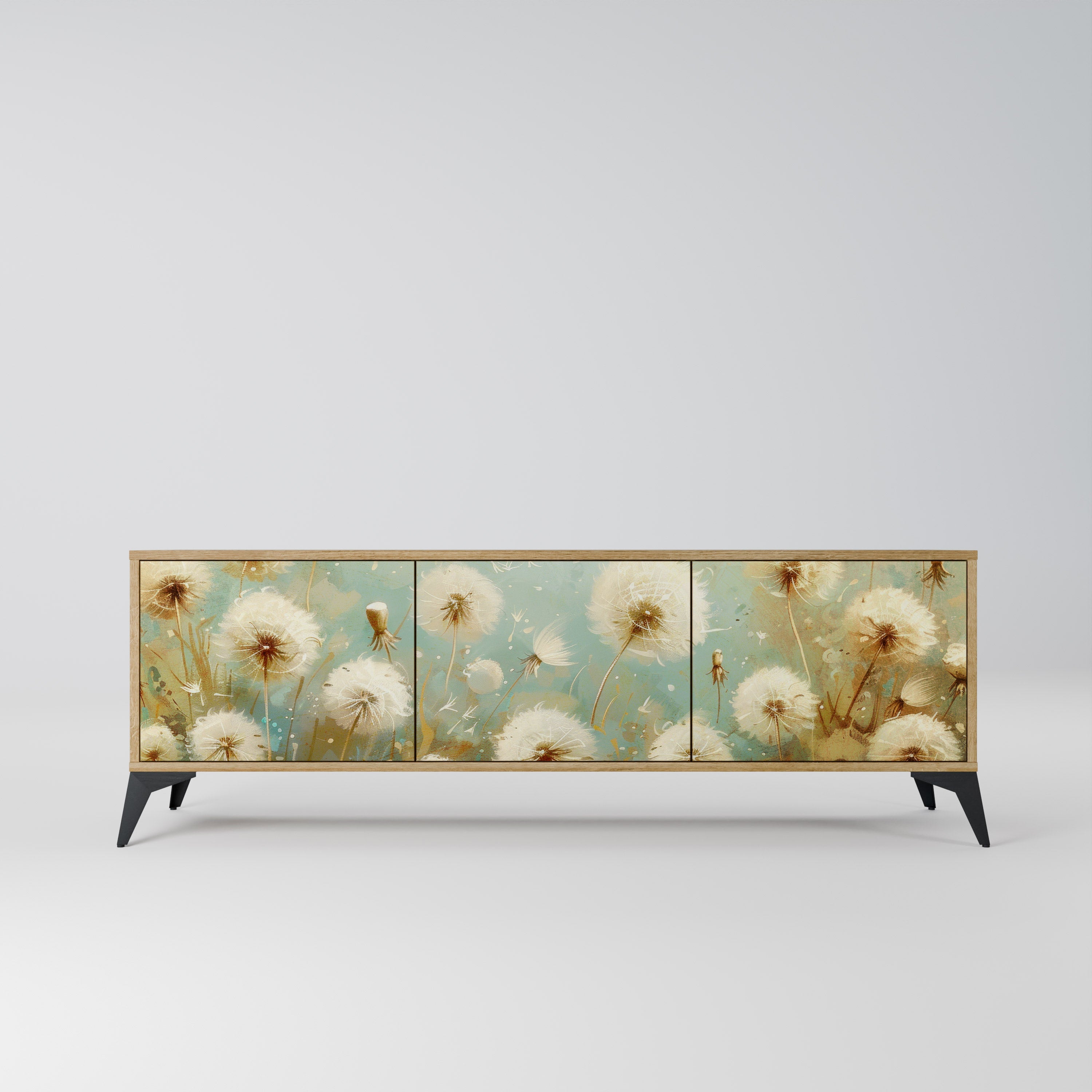 DREAMY MEADOW Móvel de TV com 3 Portas em Efeito Carvalho