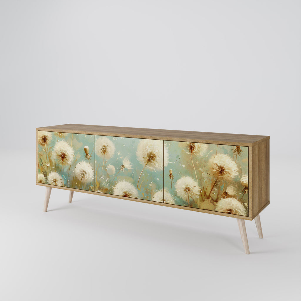 DREAMY MEADOW Móvel de TV com 3 Portas em Efeito Carvalho