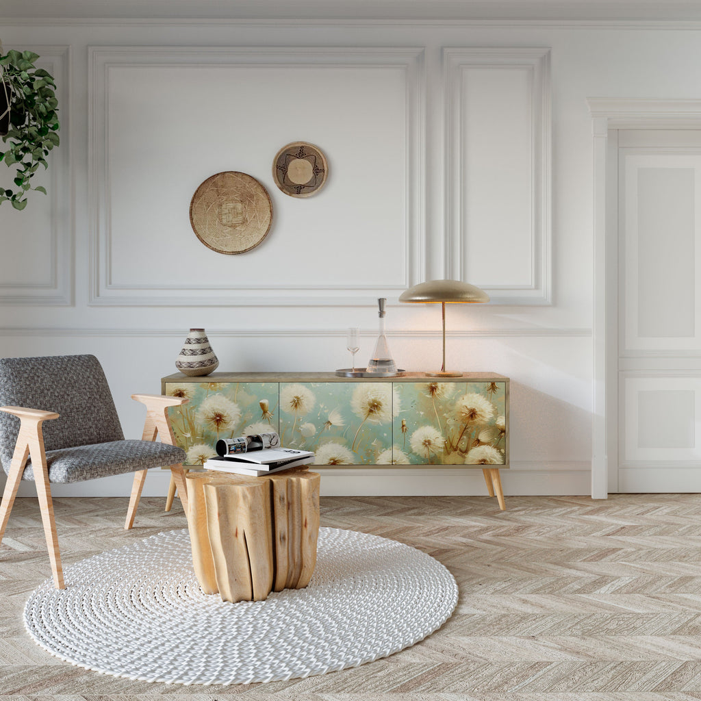 DREAMY MEADOW Móvel de TV com 3 Portas em Efeito Carvalho