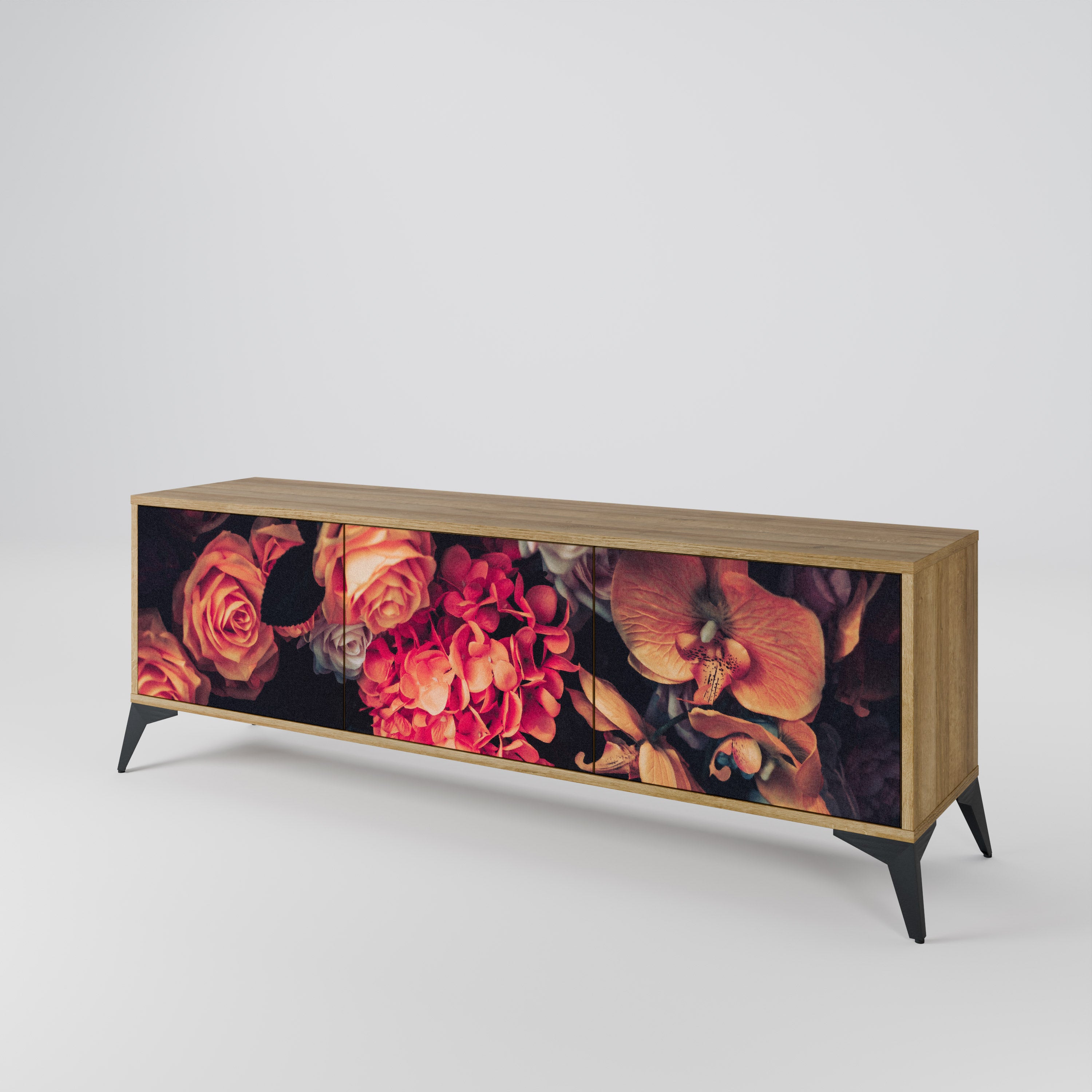 NEVERENDING BLOOM 3-Door TV Cabinet