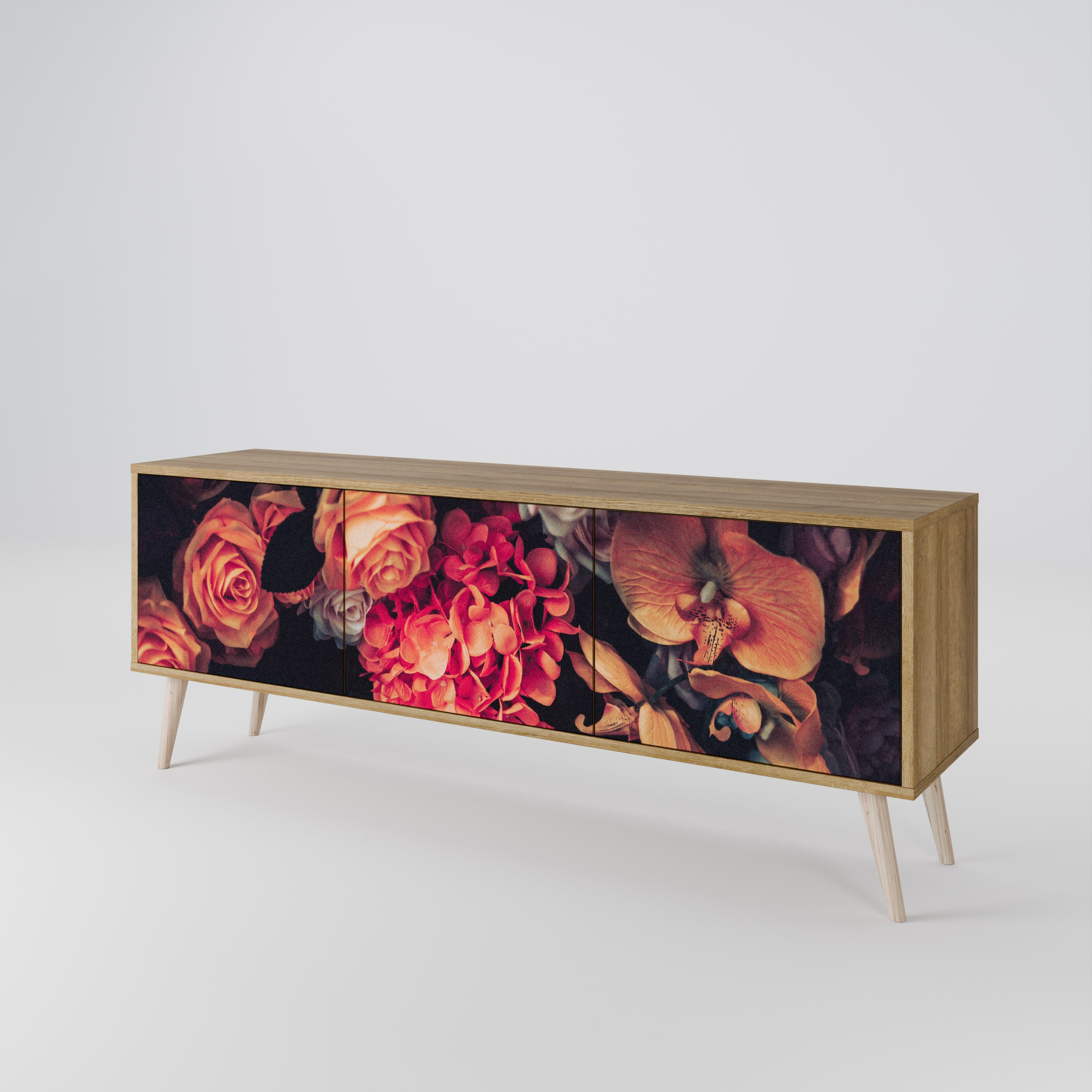 NEVERENDING BLOOM 3-Door TV Cabinet