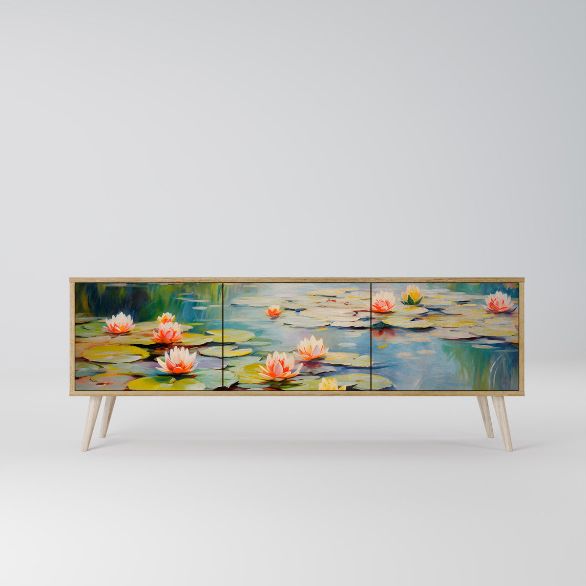BLOOMING WATERS Móvel de TV de 3 Portas