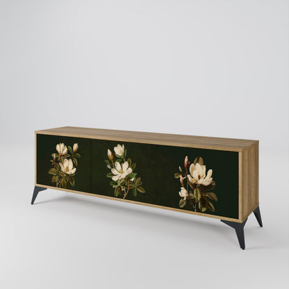 FLORAL NOIR Móvel de TV de 3 Portas