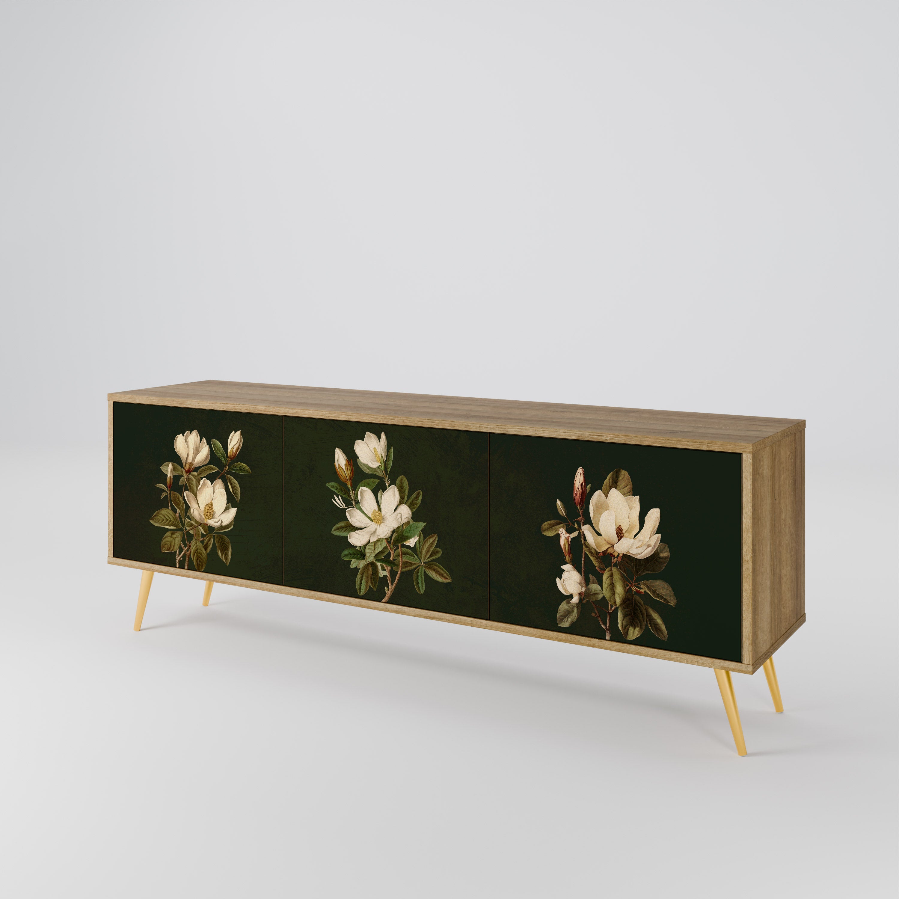 FLORAL NOIR 3-Door TV Cabinet
