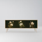 FLORAL NOIR Móvel de TV com 3 Portas em Efeito Carvalho