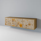 MORNING GLADE Móvel de TV com 3 Portas em Efeito Carvalho