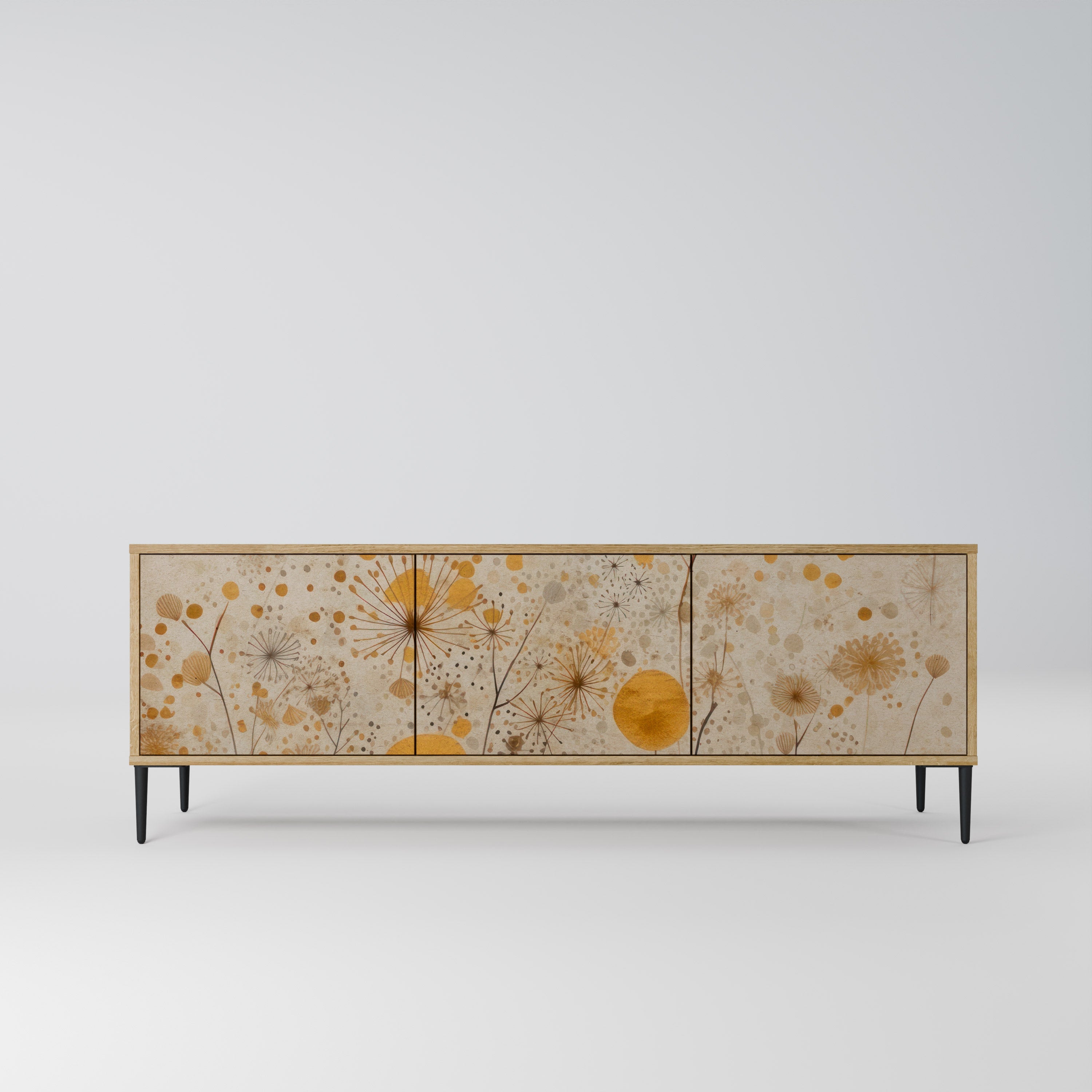 MORNING GLADE Móvel de TV com 3 Portas em Efeito Carvalho