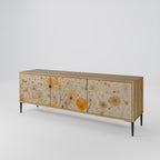 MORNING GLADE Móvel de TV com 3 Portas em Efeito Carvalho