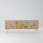 MORNING GLADE Móvel de TV com 3 Portas em Efeito Carvalho