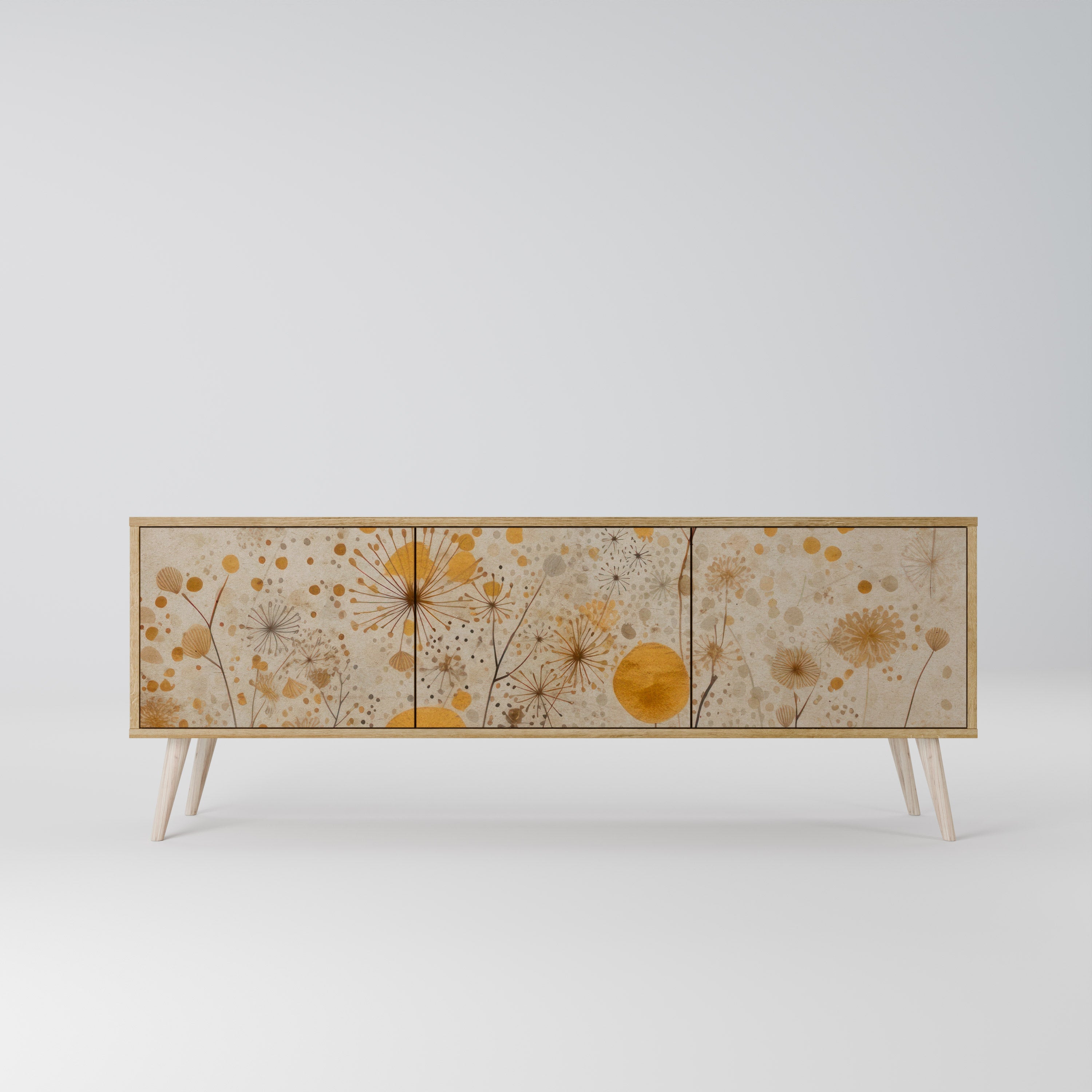 MORNING GLADE Móvel de TV com 3 Portas em Efeito Carvalho