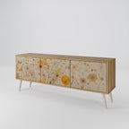 MORNING GLADE Móvel de TV com 3 Portas em Efeito Carvalho