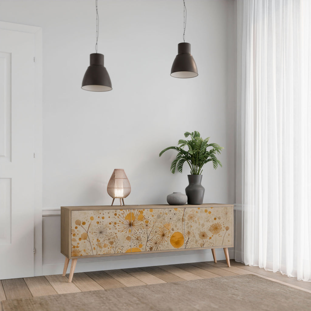 MORNING GLADE Móvel de TV com 3 Portas em Efeito Carvalho