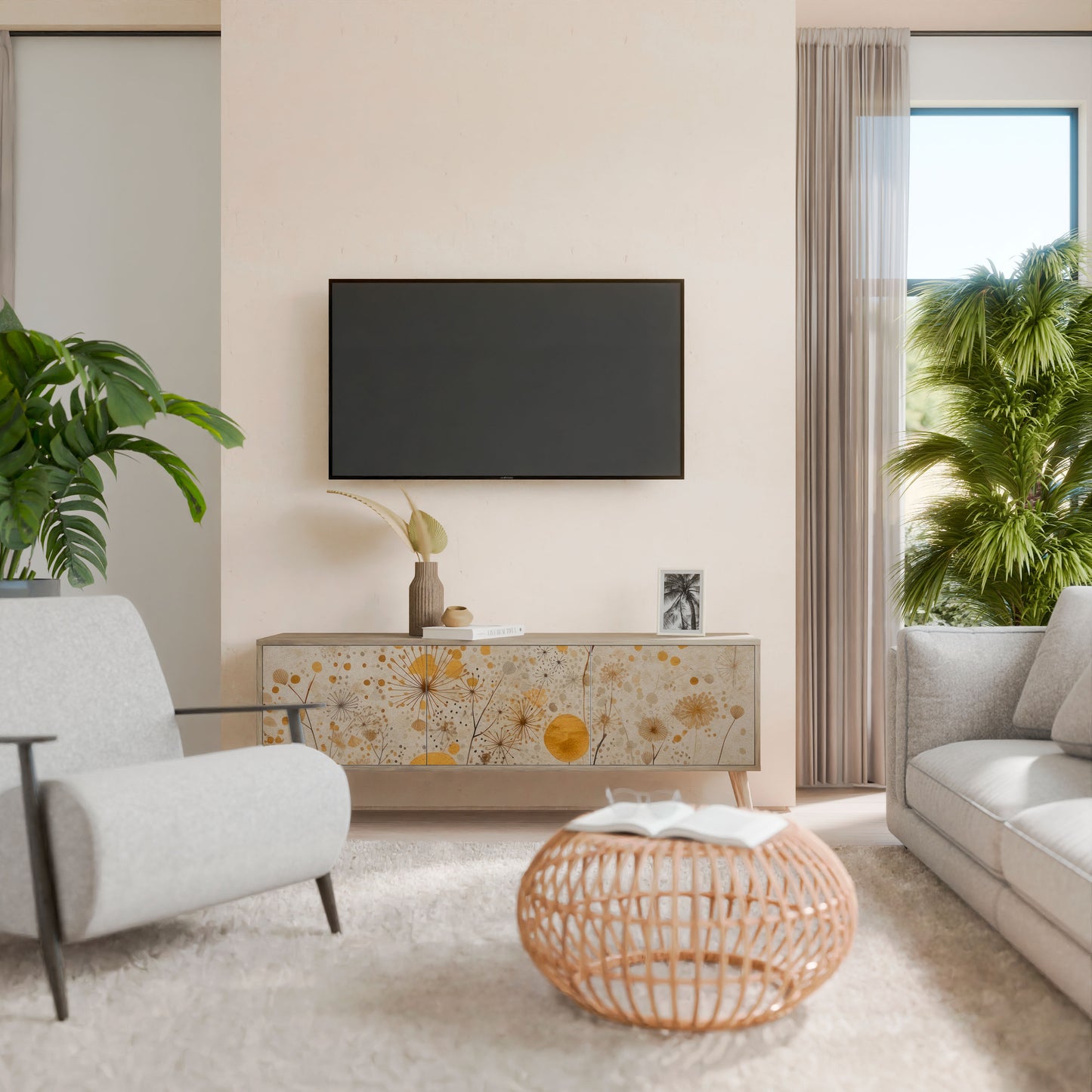 MORNING GLADE 3-Door TV Cabinet