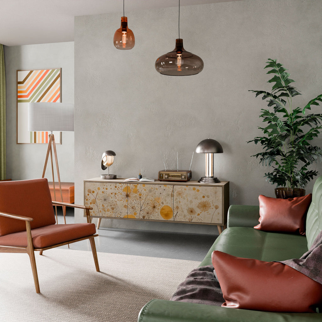 MORNING GLADE Móvel de TV com 3 Portas em Efeito Carvalho